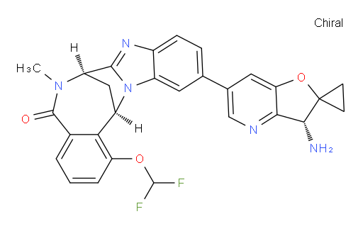(7R,14R)-11-((R)-3'-amino-3'H-spiro[cyclopropane-1,2'-furo[3,2-b]pyridin]-6'-yl)-1-(difluoromethoxy)-6-methyl-6,7-dihydro-7,14-methanobenzo[f]benzo[4,5]imidazo[1,2-a][1,4]diazocin-5(14H)-one