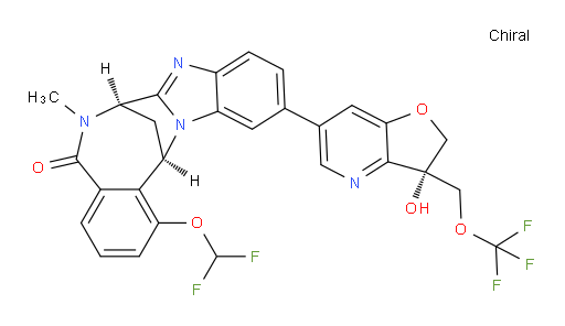 (7R,14R)-1-(difluoromethoxy)-11-((R)-3-hydroxy-3-((trifluoromethoxy)methyl)-2,3-dihydrofuro[3,2-b]pyridin-6-yl)-6-methyl-6,7-dihydro-7,14-methanobenzo[f]benzo[4,5]imidazo[1,2-a][1,4]diazocin-5(14H)-one