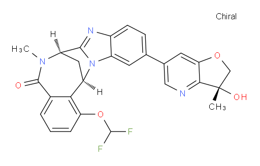 (7R,14R)-1-(difluoromethoxy)-11-((R)-3-hydroxy-3-methyl-2,3-dihydrofuro[3,2-b]pyridin-6-yl)-6-methyl-6,7-dihydro-7,14-methanobenzo[f]benzo[4,5]imidazo[1,2-a][1,4]diazocin-5(14H)-one