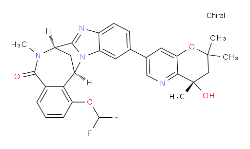 (7R,14R)-1-(difluoromethoxy)-11-((S)-4-hydroxy-2,2,4-trimethyl-3,4-dihydro-2H-pyrano[3,2-b]pyridin-7-yl)-6-methyl-6,7-dihydro-7,14-methanobenzo[f]benzo[4,5]imidazo[1,2-a][1,4]diazocin-5(14H)-one