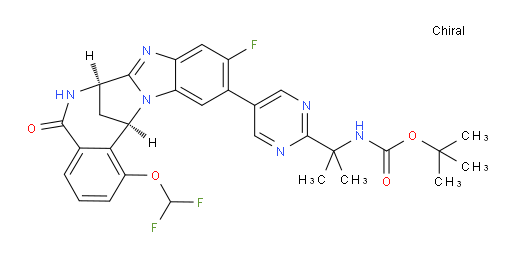 N-[1-[5-[(7R,14R)-1-(difluoromethoxy)-10-fluoro-5,6,7,14-tetrahydro-5-oxo-7,14-methanobenzimidazo[1,2-b][2,5]benzodiazocin-11-yl]pyrimidin-2-yl]-1-methylethyl]carbamic acid tert-butyl ester