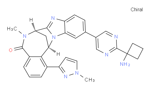 (7R,14R)-11-[2-(1-aminocyclobutyl)-pyrimidin-5-yl]-6,7-dihydro-6-methyl-1-(1-methyl-1H-pyrazol-3-yl)-7,14-Methanobenzimidazo[1,2-b][2,5]benzodiazocin-5(14H)--one