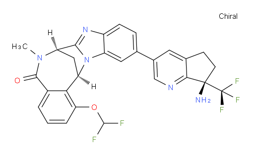 (7R,14R)-11-[(7R)-7-amino-6,7-dihydro-7-(trifluoromethyl)-5H-cyclopenta[b]pyridin-3-yl]-1-(difluoromethoxy)-6,7-dihydro-6-methyl-7,14-Methanobenzimidazo[1,2-b][2,5]benzodiazocin-5(14H)--one