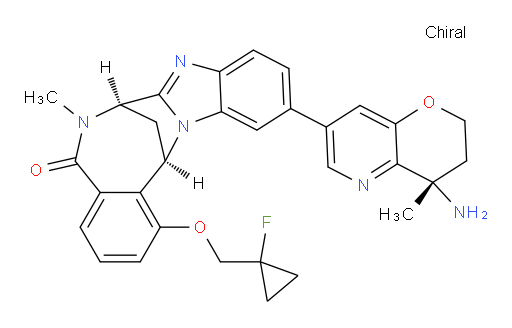 (7R,14R)-11-[(4S)-4-amino-3,4-dihydro-4-methyl-2H-pyrano[3,2-b]pyridin-7-yl]-1-[(1-fluoro-cyclopropyl)methoxy]-6,7-dihydro-6-methyl-7,14-Methanobenzimidazo[1,2-b][2,5]benzodiazocin-5(14H)--one