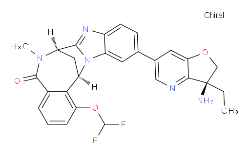 (7R,14R)-11-[(3S)-3-amino-3-ethyl-2,3-dihydrofuro[3,2-b]pyridin-6-yl]-1-(difluoromethoxy)-6,7-dihydro-6-methyl-7,14-Methanobenzimidazo[1,2-b][2,5]benzodiazocin-5(14H)--one