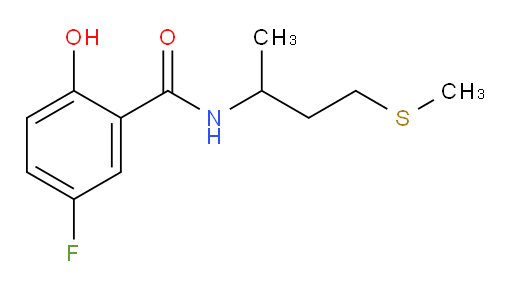 5-fluoro-2-hydroxy-N-(4-(methylthio)butan-2-yl)benzamide