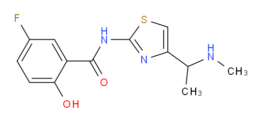 5-fluoro-2-hydroxy-N-(4-(1-(methylamino)ethyl)thiazol-2-yl)benzamide