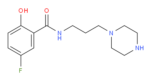 5-fluoro-2-hydroxy-N-(3-(piperazin-1-yl)propyl)benzamide