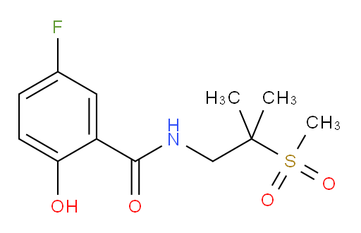 5-fluoro-2-hydroxy-N-(2-methyl-2-(methylsulfonyl)propyl)benzamide