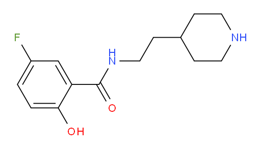 5-fluoro-2-hydroxy-N-(2-(piperidin-4-yl)ethyl)benzamide