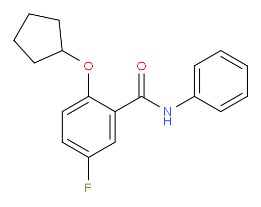 2-(cyclopentyloxy)-5-fluoro-N-phenylbenzamide
