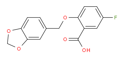 2-(benzo[d][1,3]dioxol-5-ylmethoxy)-5-fluorobenzoic acid
