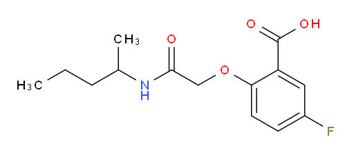 5-fluoro-2-(2-oxo-2-(pentan-2-ylamino)ethoxy)benzoic acid