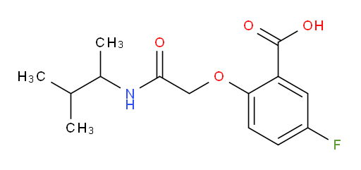 5-fluoro-2-(2-((3-methylbutan-2-yl)amino)-2-oxoethoxy)benzoic acid