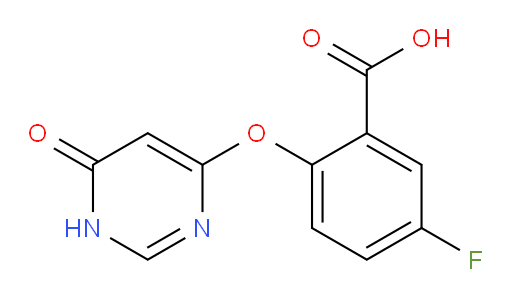 5-fluoro-2-((6-oxo-1,6-dihydropyrimidin-4-yl)oxy)benzoic acid