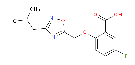 5-fluoro-2-((3-isobutyl-1,2,4-oxadiazol-5-yl)methoxy)benzoic acid