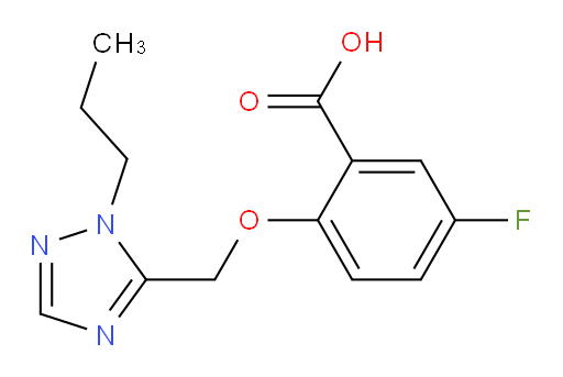 5-fluoro-2-((1-propyl-1H-1,2,4-triazol-5-yl)methoxy)benzoic acid