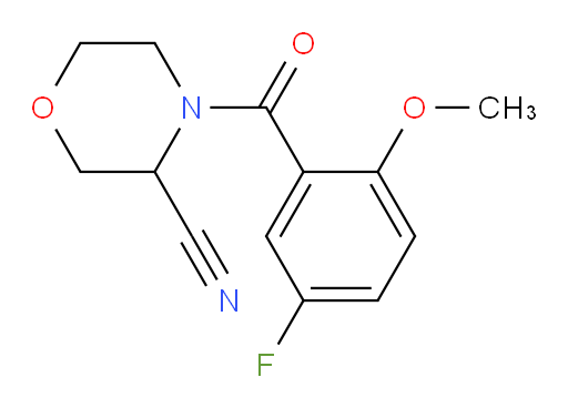 4-(5-fluoro-2-methoxybenzoyl)morpholine-3-carbonitrile
