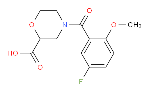 4-(5-fluoro-2-methoxybenzoyl)morpholine-2-carboxylic acid