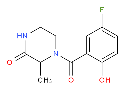4-(5-fluoro-2-hydroxybenzoyl)-3-methylpiperazin-2-one