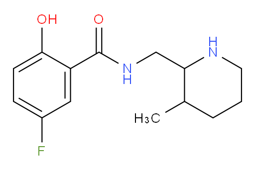 5-fluoro-2-hydroxy-N-((3-methylpiperidin-2-yl)methyl)benzamide