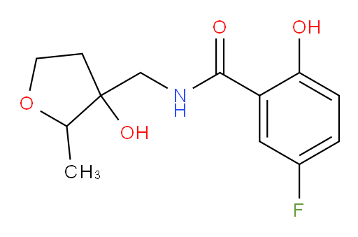 5-fluoro-2-hydroxy-N-((3-hydroxy-2-methyltetrahydrofuran-3-yl)methyl)benzamide