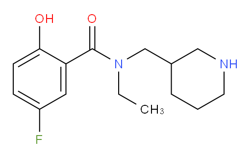 N-ethyl-5-fluoro-2-hydroxy-N-(piperidin-3-ylmethyl)benzamide