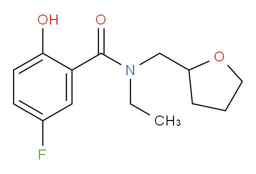 N-ethyl-5-fluoro-2-hydroxy-N-((tetrahydrofuran-2-yl)methyl)benzamide