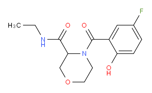 N-ethyl-4-(5-fluoro-2-hydroxybenzoyl)morpholine-3-carboxamide