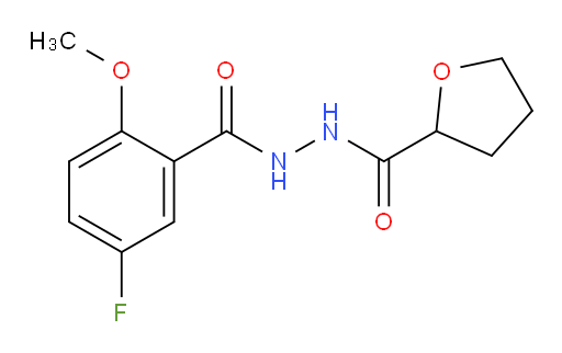 N'-(5-fluoro-2-methoxybenzoyl)tetrahydrofuran-2-carbohydrazide