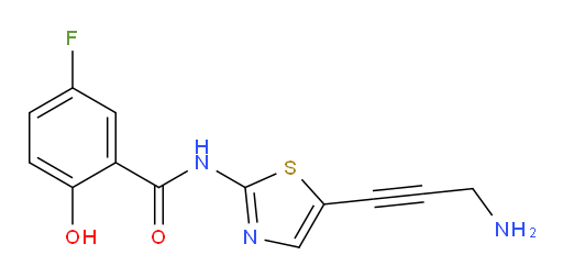 N-(5-(3-aminoprop-1-yn-1-yl)thiazol-2-yl)-5-fluoro-2-hydroxybenzamide