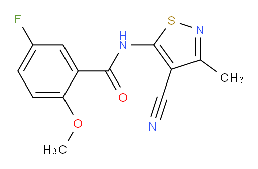 N-(4-cyano-3-methylisothiazol-5-yl)-5-fluoro-2-methoxybenzamide
