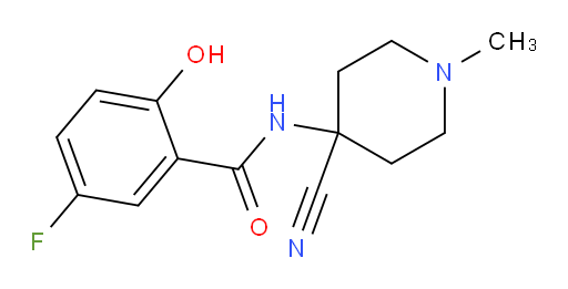 N-(4-cyano-1-methylpiperidin-4-yl)-5-fluoro-2-hydroxybenzamide