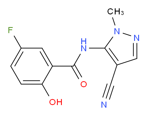 N-(4-cyano-1-methyl-1H-pyrazol-5-yl)-5-fluoro-2-hydroxybenzamide
