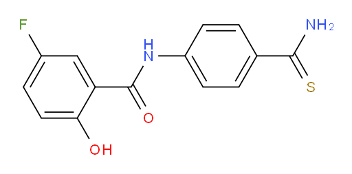 N-(4-carbamothioylphenyl)-5-fluoro-2-hydroxybenzamide
