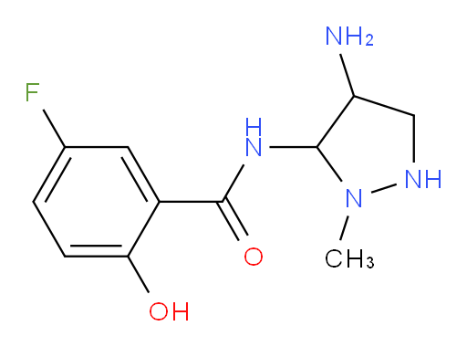 N-(4-amino-2-methylpyrazolidin-3-yl)-5-fluoro-2-hydroxybenzamide