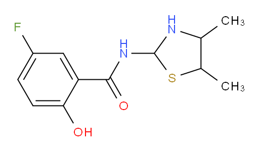 N-(4,5-dimethylthiazolidin-2-yl)-5-fluoro-2-hydroxybenzamide