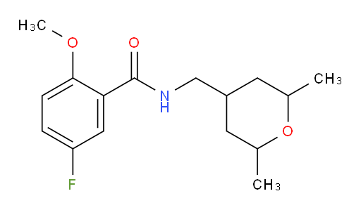 N-((2,6-dimethyltetrahydro-2H-pyran-4-yl)methyl)-5-fluoro-2-methoxybenzamide