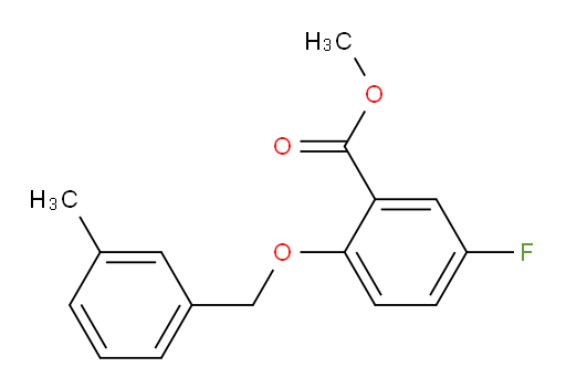 methyl 5-fluoro-2-((3-methylbenzyl)oxy)benzoate