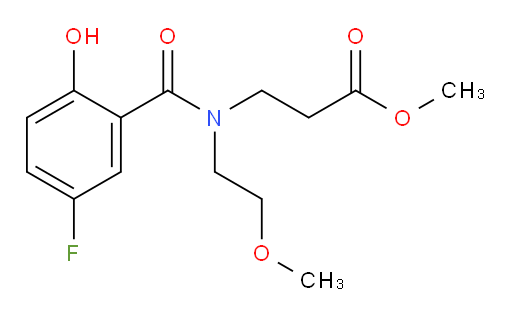 methyl 3-(5-fluoro-2-hydroxy-N-(2-methoxyethyl)benzamido)propanoate