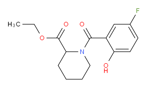 ethyl 1-(5-fluoro-2-hydroxybenzoyl)piperidine-2-carboxylate