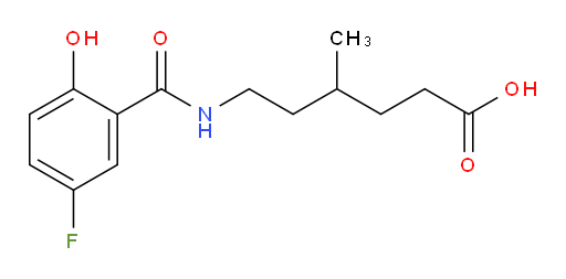 6-(5-fluoro-2-hydroxybenzamido)-4-methylhexanoic acid