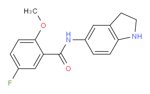 5-fluoro-N-(indolin-5-yl)-2-methoxybenzamide