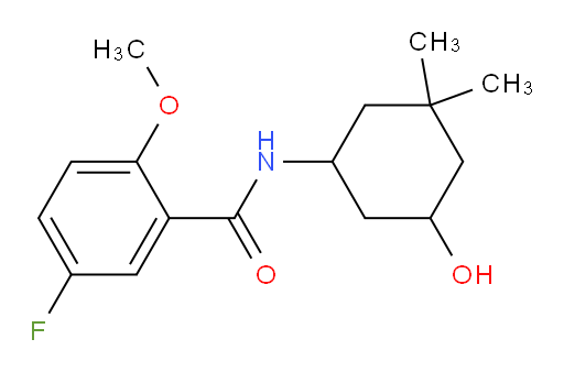 5-fluoro-N-(5-hydroxy-3,3-dimethylcyclohexyl)-2-methoxybenzamide