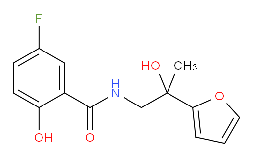 5-fluoro-N-(2-(furan-2-yl)-2-hydroxypropyl)-2-hydroxybenzamide