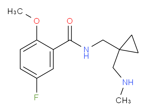 5-fluoro-2-methoxy-N-((1-((methylamino)methyl)cyclopropyl)methyl)benzamide