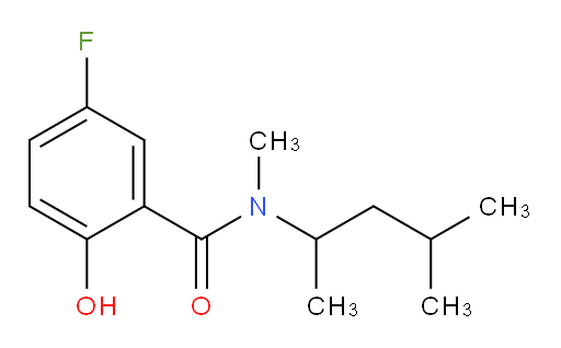5-fluoro-2-hydroxy-N-methyl-N-(4-methylpentan-2-yl)benzamide