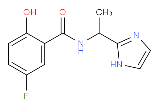 N-(1-(1H-imidazol-2-yl)ethyl)-5-fluoro-2-hydroxybenzamide
