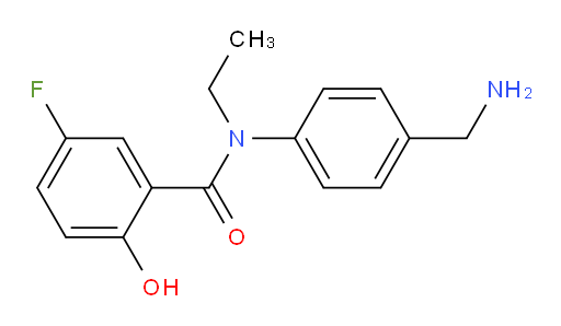 N-(4-(aminomethyl)phenyl)-N-ethyl-5-fluoro-2-hydroxybenzamide