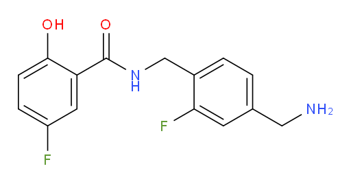 N-(4-(aminomethyl)-2-fluorobenzyl)-5-fluoro-2-hydroxybenzamide